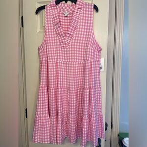 Crown & Ivy pink & white gingham checked dress. Never been worn. Smoke free home